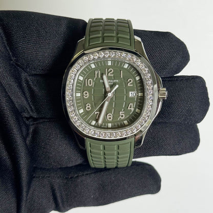 Patek Philippe Aquanaut 38.8mm Green Dial Watch Ref# 5267/200A-011 - Happy Jewelers Fine Jewelry Lifetime Warranty