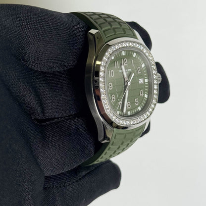 Patek Philippe Aquanaut 38.8mm Green Dial Watch Ref# 5267/200A-011 - Happy Jewelers Fine Jewelry Lifetime Warranty