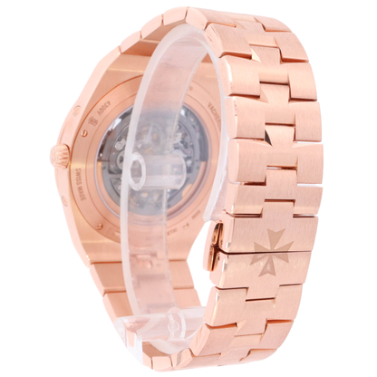 Vacheron Constantin Overseas Ultra Thin Perpetual Calendar 41.5mm Rose Gold Skeleton Dial Watch Reference# 4300V/120R-B547 - Happy Jewelers Fine Jewelry Lifetime Warranty