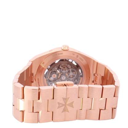 Vacheron Constantin Overseas Ultra Thin Perpetual Calendar 41.5mm Rose Gold Skeleton Dial Watch Reference# 4300V/120R-B547 - Happy Jewelers Fine Jewelry Lifetime Warranty