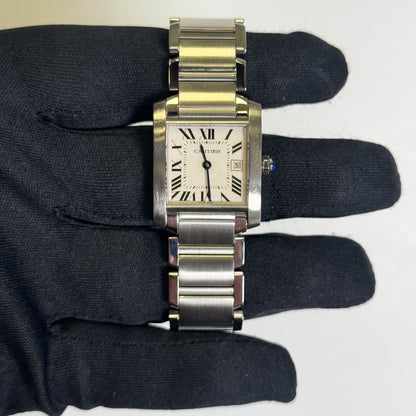 Cartier Tank 25mm White Dial Watch Ref# W51011Q3