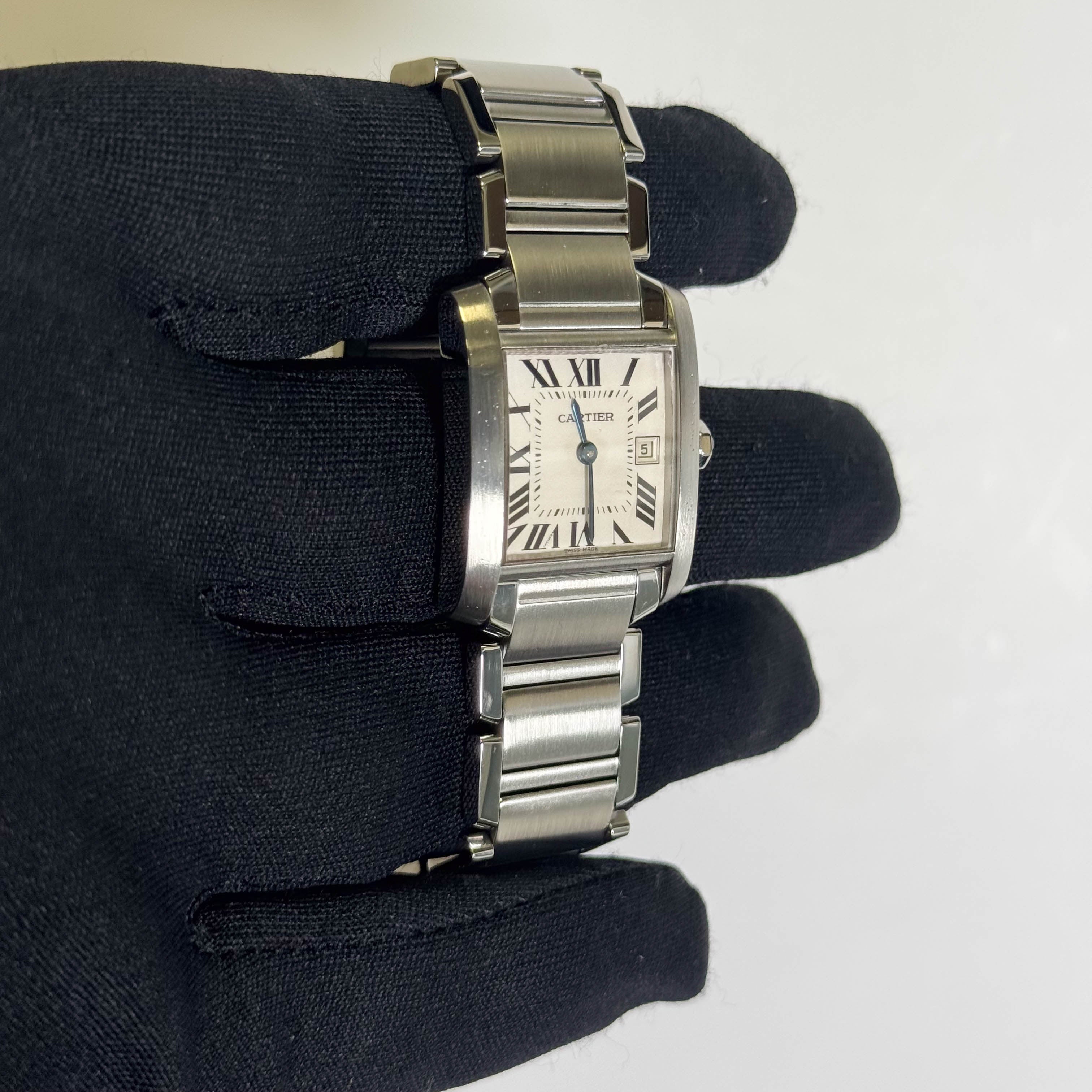Cartier Tank 25mm White Dial Watch Ref# W51011Q3