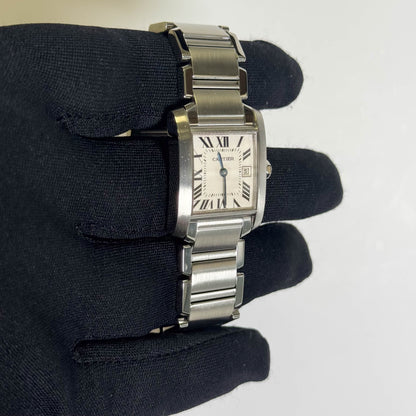 Cartier Tank 25mm White Dial Watch Ref# W51011Q3