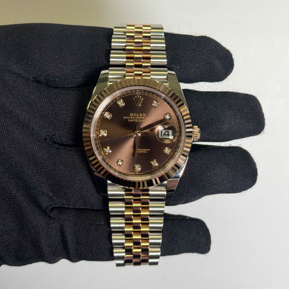 Rolex Datejust 41mm Chocolate Dial Watch Ref# 126331 - Happy Jewelers Fine Jewelry Lifetime Warranty
