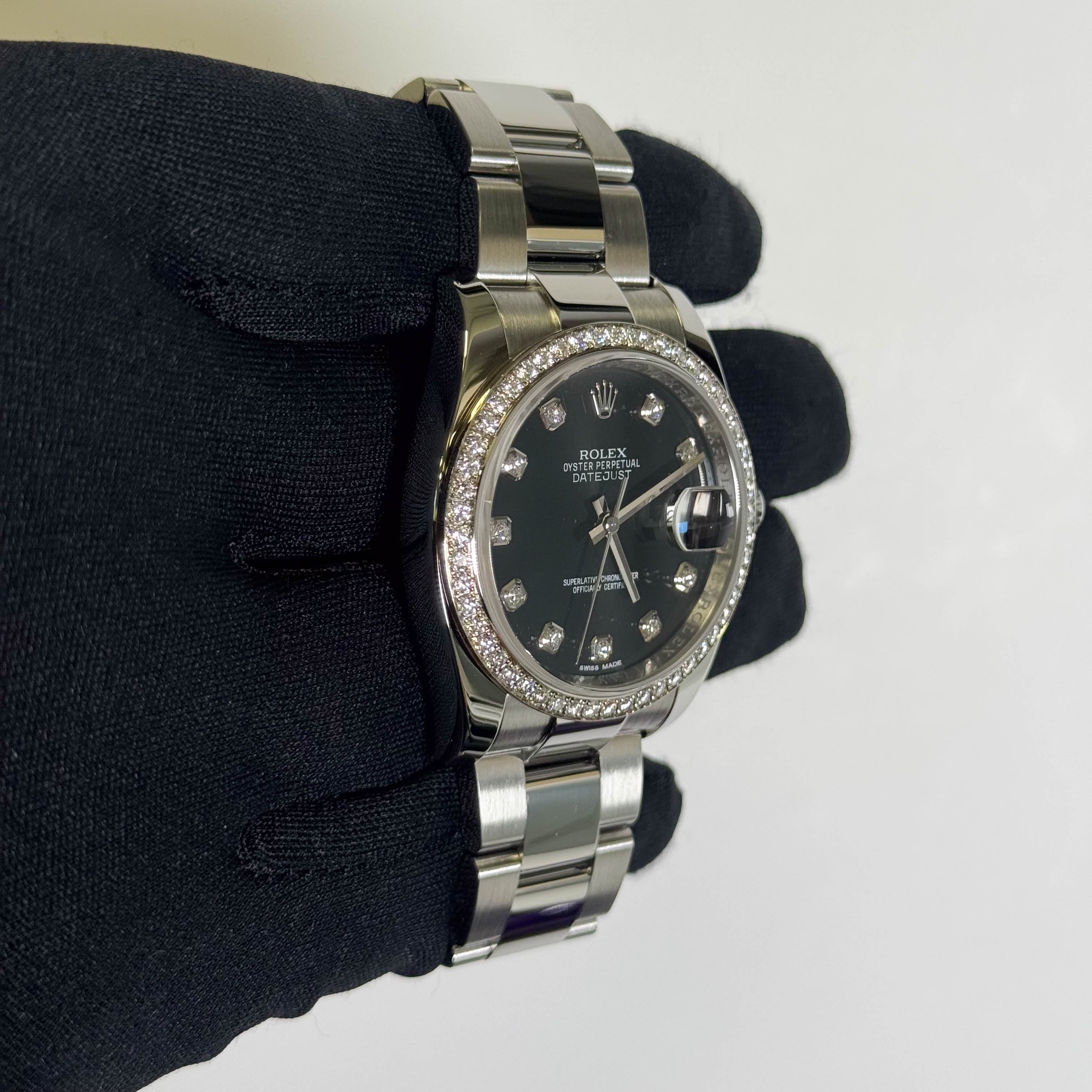 Rolex Datejust 36mm Black Dial Watch Ref# 116244