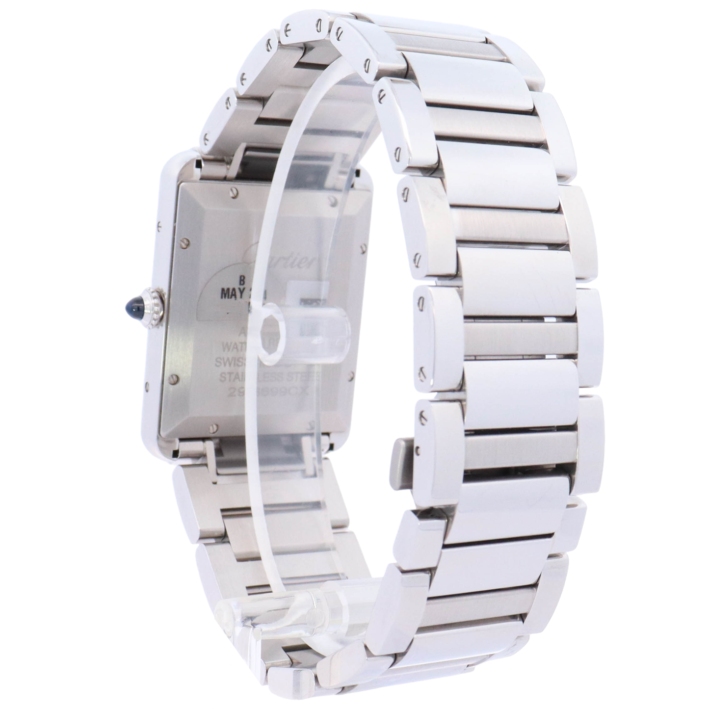 Cartier Tank Must 41mm X 31mm Stainless Steel White Roman Dial Watch Reference# WTSA0053 - Happy Jewelers Fine Jewelry Lifetime Warranty