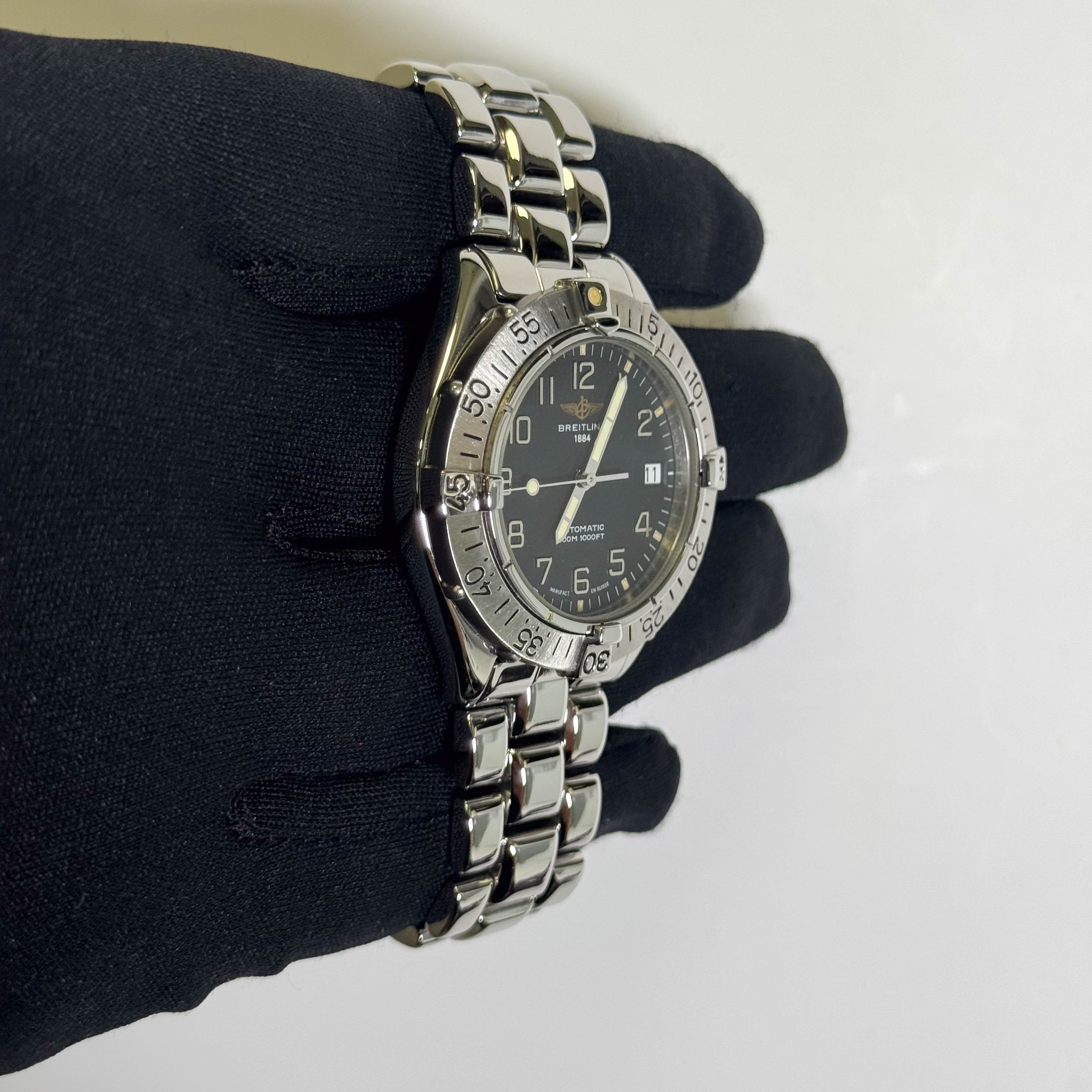 Breitling Colt 38mm Black Dial Watch Ref# A17035