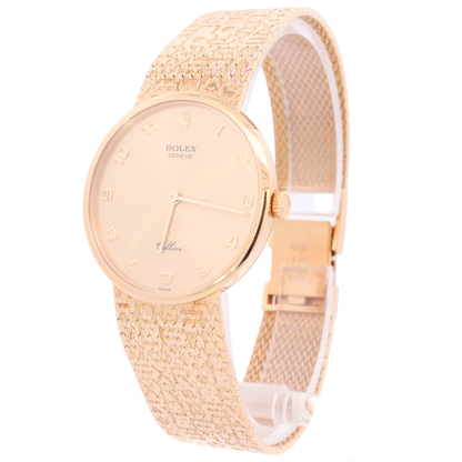 Rolex Cellini 32mm Yellow Gold Yellow Gold Arabic Dial Watch Reference# 4934 - Happy Jewelers Fine Jewelry Lifetime Warranty