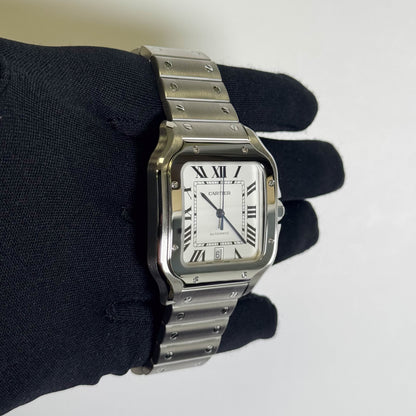 Cartier Santos 40mm White Dial Watch Ref# WSSA0018 - Happy Jewelers Fine Jewelry Lifetime Warranty