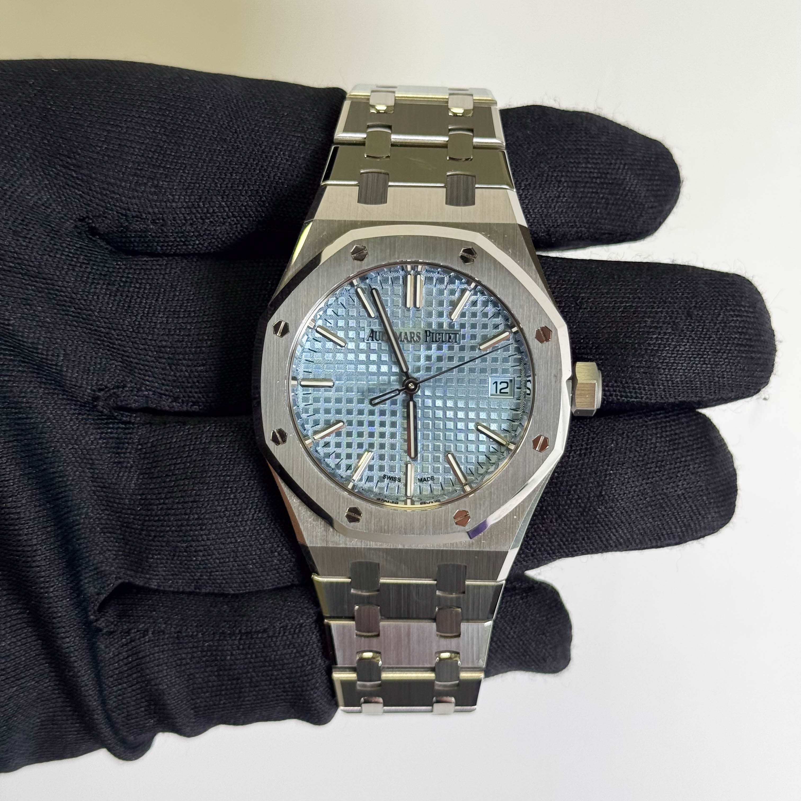 Audemars Piguet Royal Oak 37mm Ice Blue Dial Watch Ref# 15550ST.OO.1356ST.08