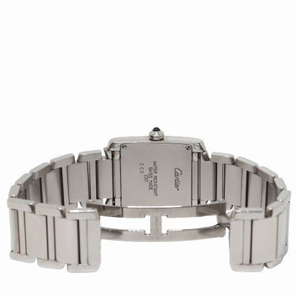 Cartier Ladies Tank Francaise Stainless Steel 20mm White Roman Dial Watch Reference# W51008Q3 - Happy Jewelers Fine Jewelry Lifetime Warranty