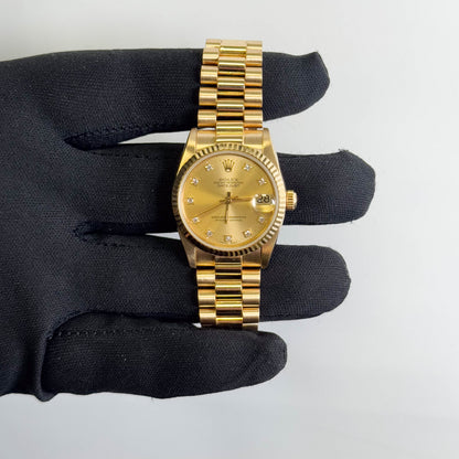 Rolex Datejust 31mm Champagne Dial Watch Ref# 68278