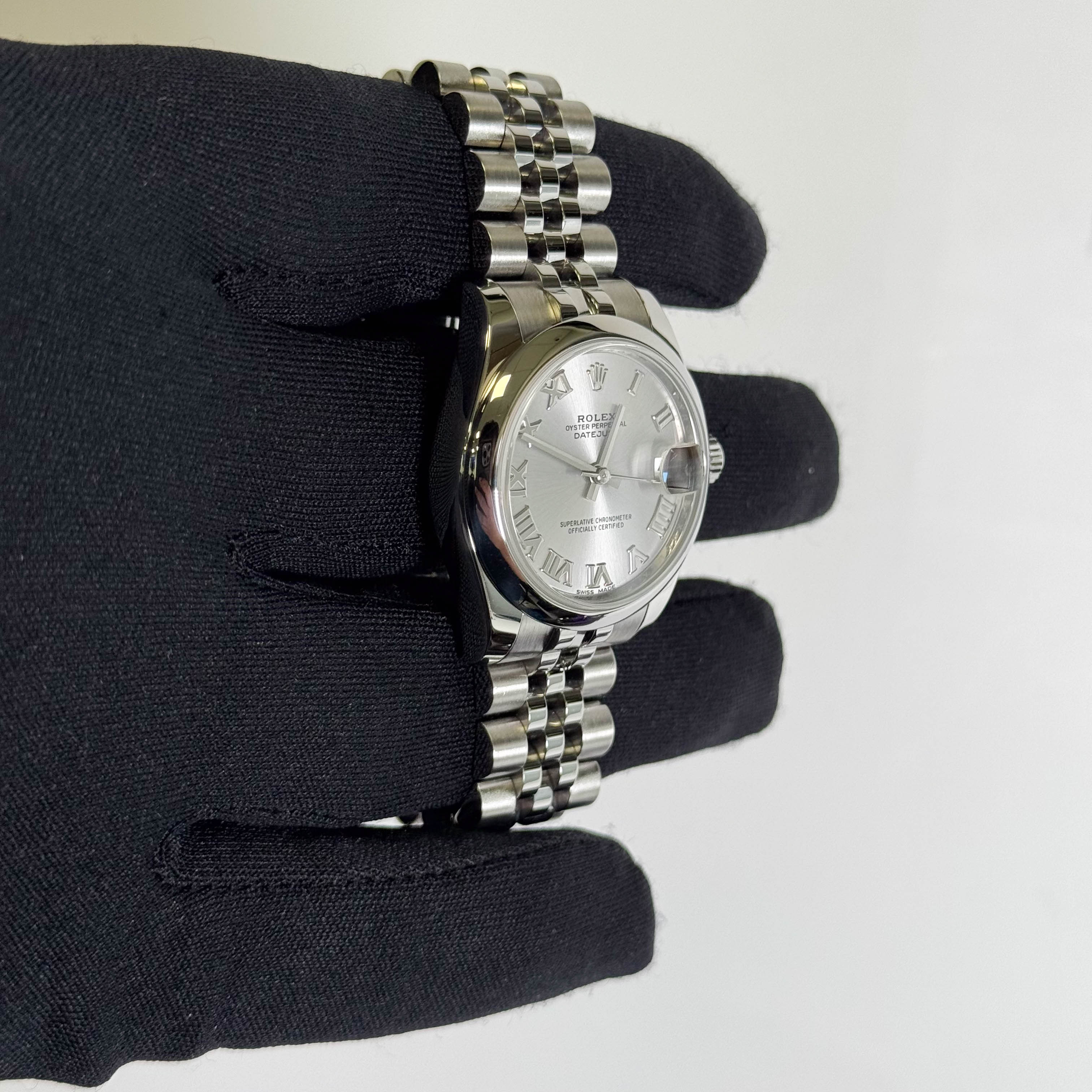 Rolex Datejust 31mm Silver Roman Dial Watch Ref# 178240