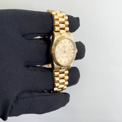 Rolex Datejust 31mm Champagne Dial Watch Ref# 68278
