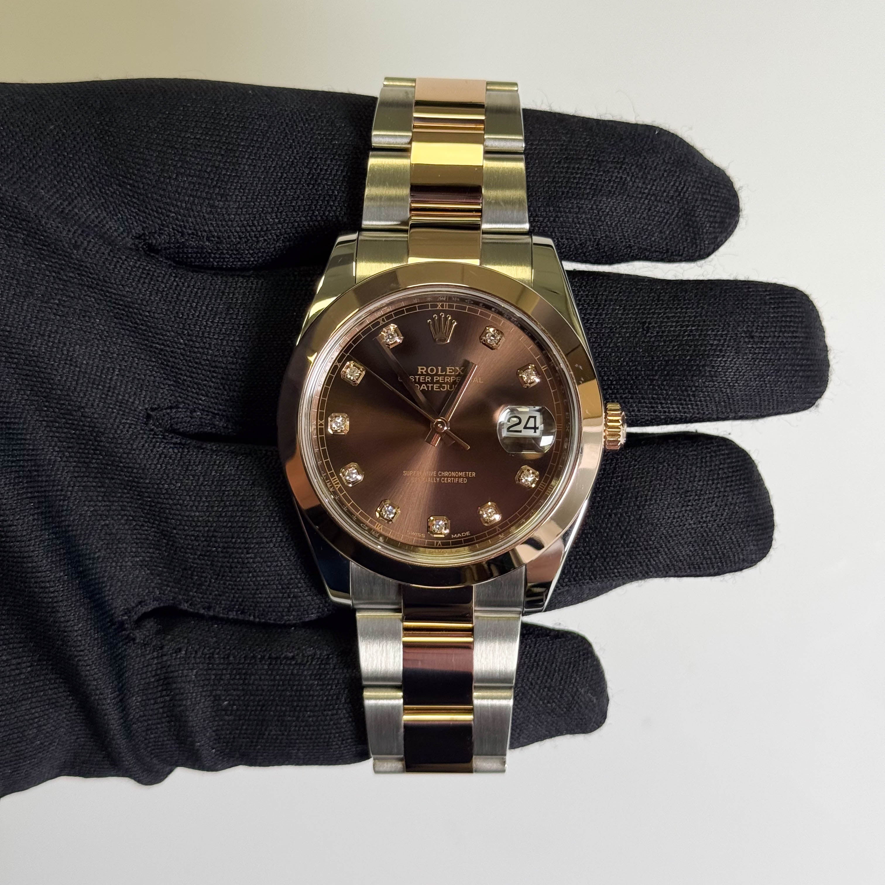 福幸 Rolex Datejust 41mm Chocolate Dial Watch Ref# 126301 – Happy Jewelers
