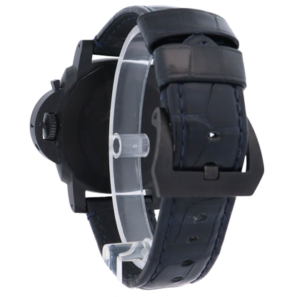 Panerai Luminor Marina 44mm Carbon Blue Arabic & Stick Dial Watch Reference# PAM01664 - Happy Jewelers Fine Jewelry Lifetime Warranty