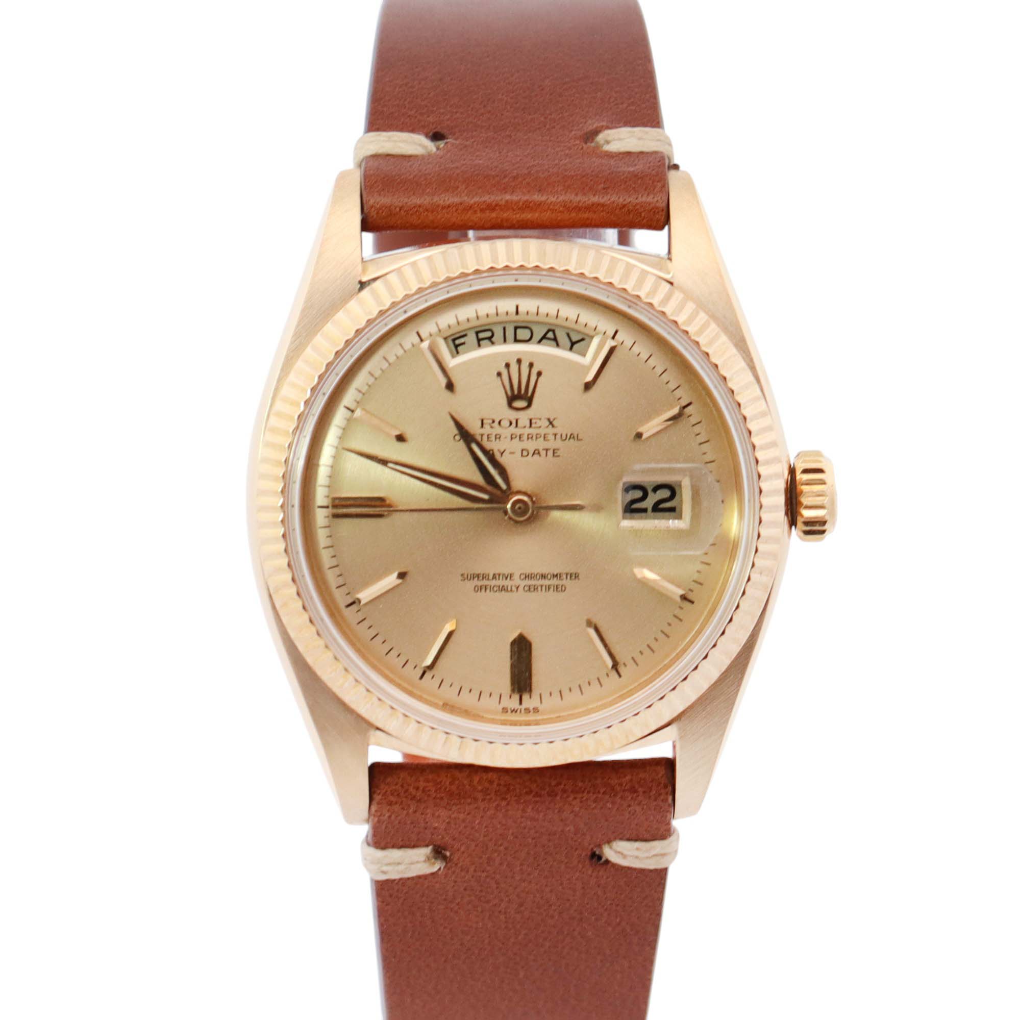 Rolex Day-Date 36mm Champagne Dial Watch Ref# 1803 - Happy Jewelers Fine Jewelry Lifetime Warranty