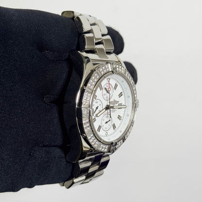 Breitling Super Avenger 48mm White Chronograph Dial Watch Ref# A13370 - Happy Jewelers Fine Jewelry Lifetime Warranty