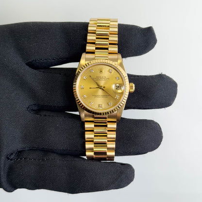 Rolex Datejust 31mm Champagne Dial Watch Ref# 68278