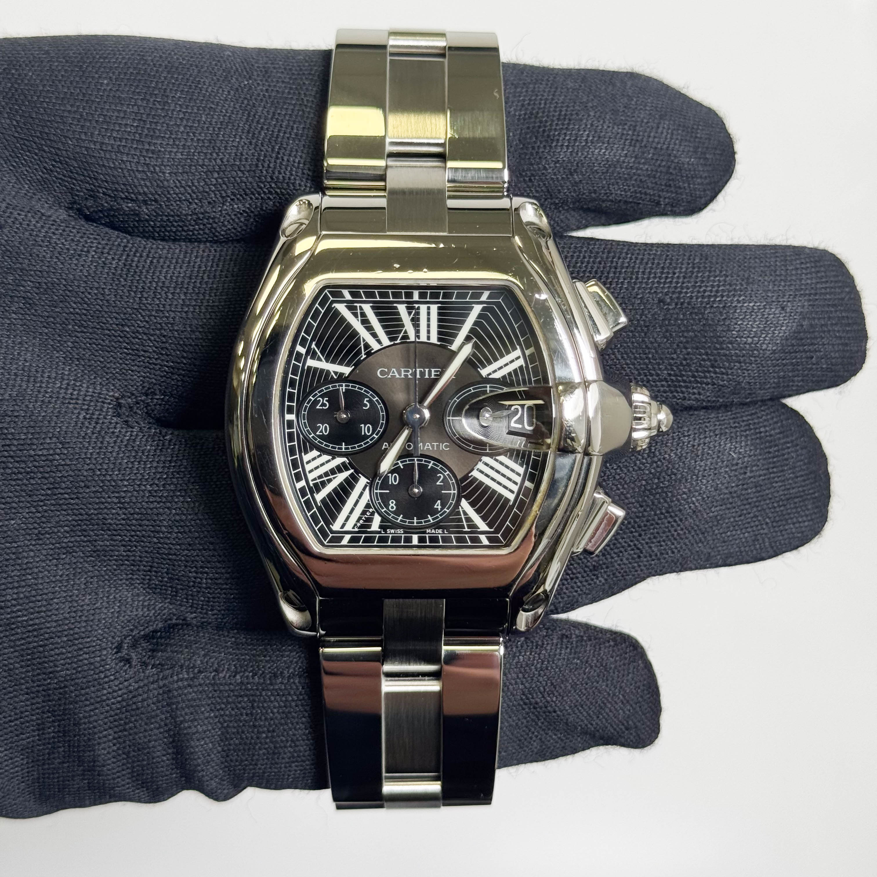 Cartier Roadster 43mm Black Dial Watch Ref# W62020X6 - Happy Jewelers Fine Jewelry Lifetime Warranty