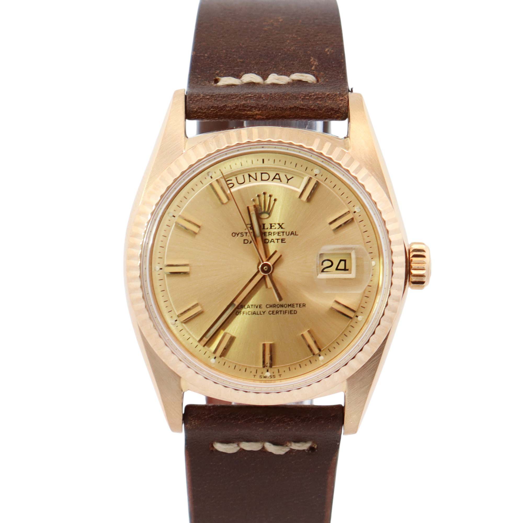 Rolex Day-Date 36mm Champagne Dial Watch Ref# 1803 - Happy Jewelers Fine Jewelry Lifetime Warranty