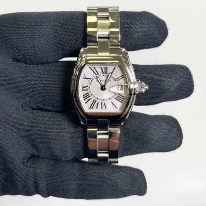 Cartier Roadster Stainless Steel 31mm Silver Dial Watch Ref# W62016V3 - Happy Jewelers Fine Jewelry Lifetime Warranty