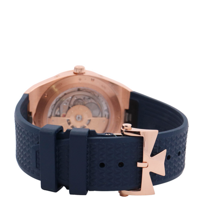 Vacheron Constantin Overseas Perpetual Calendar Ultra Thin 41.5mm Rose Gold Blue Stick Dial Watch Reference# 4300V/000R-B509 - Happy Jewelers Fine Jewelry Lifetime Warranty