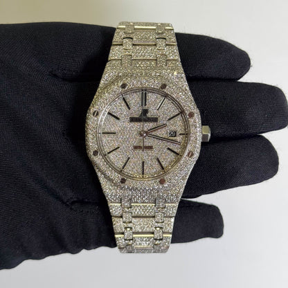 Audemars Piguet Royal Oak 41mm Iced Out Watch Ref# Royal Oak - Happy Jewelers Fine Jewelry Lifetime Warranty