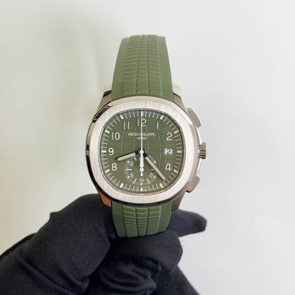 Patek Philippe Aquanaut 42mm Green Dial Watch Ref# 5968G-010
