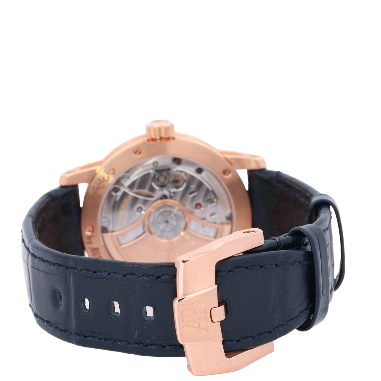 Audemars Piguet Code 11.59 41mm Rose Gold Smoked Lacquered Blue Dial Watch Reference# 15210OR.OO.A028CR.01 - Happy Jewelers Fine Jewelry Lifetime Warranty