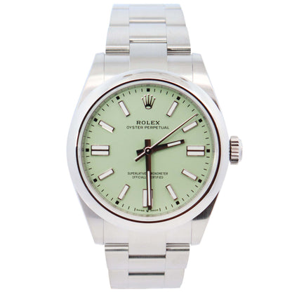 Rolex Oyster Perpetual 41mm Pistachio Dial Watch Ref# 134300 - Happy Jewelers Fine Jewelry Lifetime Warranty