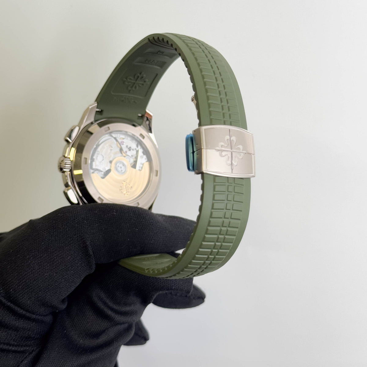 Patek Philippe Aquanaut 42mm Green Dial Watch Ref# 5968G-010