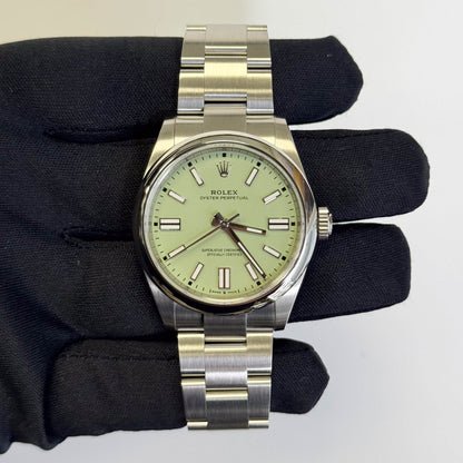 Rolex Oyster Perpetual 41mm Pistachio Dial Watch Ref# 134300 - Happy Jewelers Fine Jewelry Lifetime Warranty