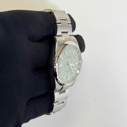 Rolex Oyster Perpetual 41mm Pistachio Dial Watch Ref# 134300 - Happy Jewelers Fine Jewelry Lifetime Warranty