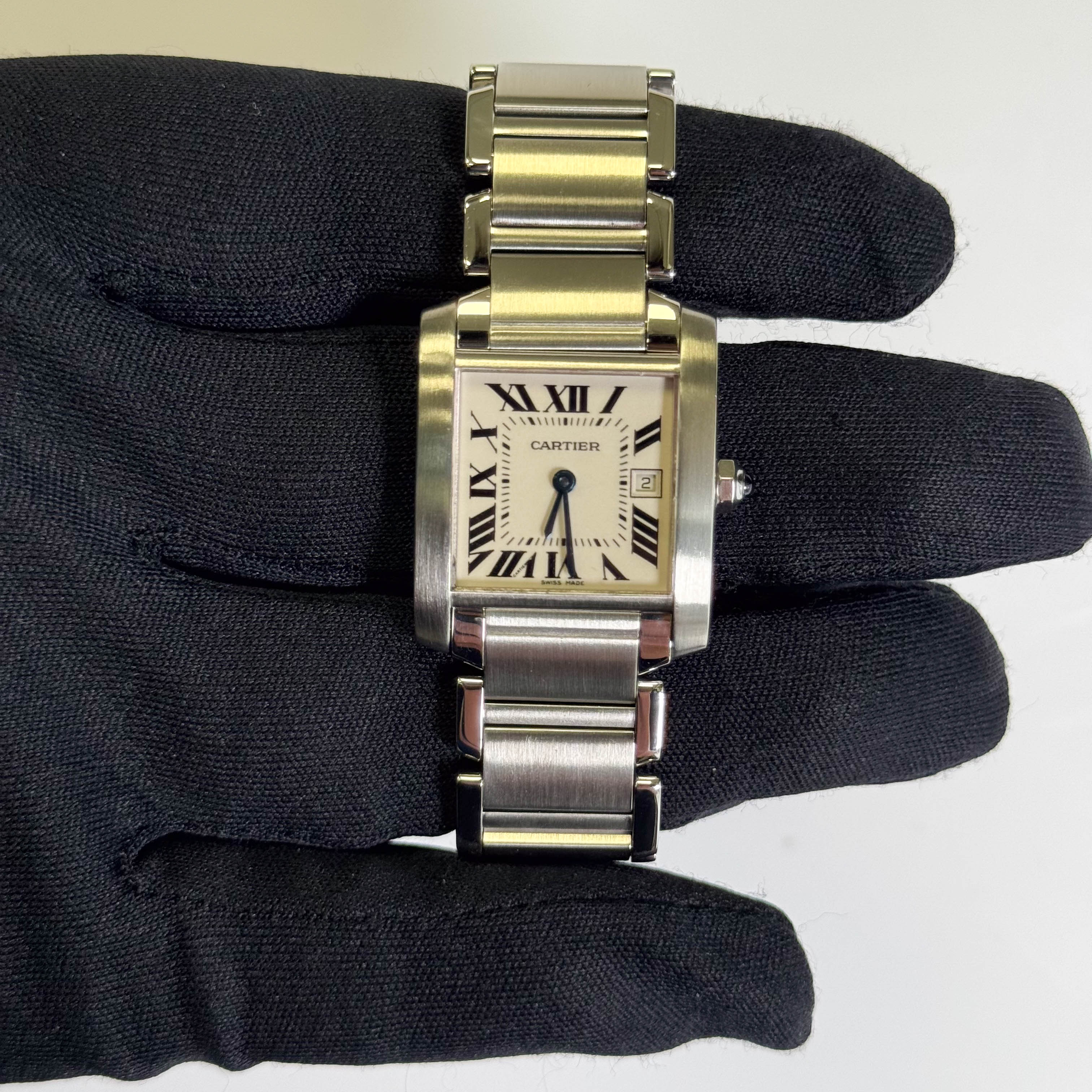 Cartier Tank 25mm White Dial Watch Ref# W51011Q3