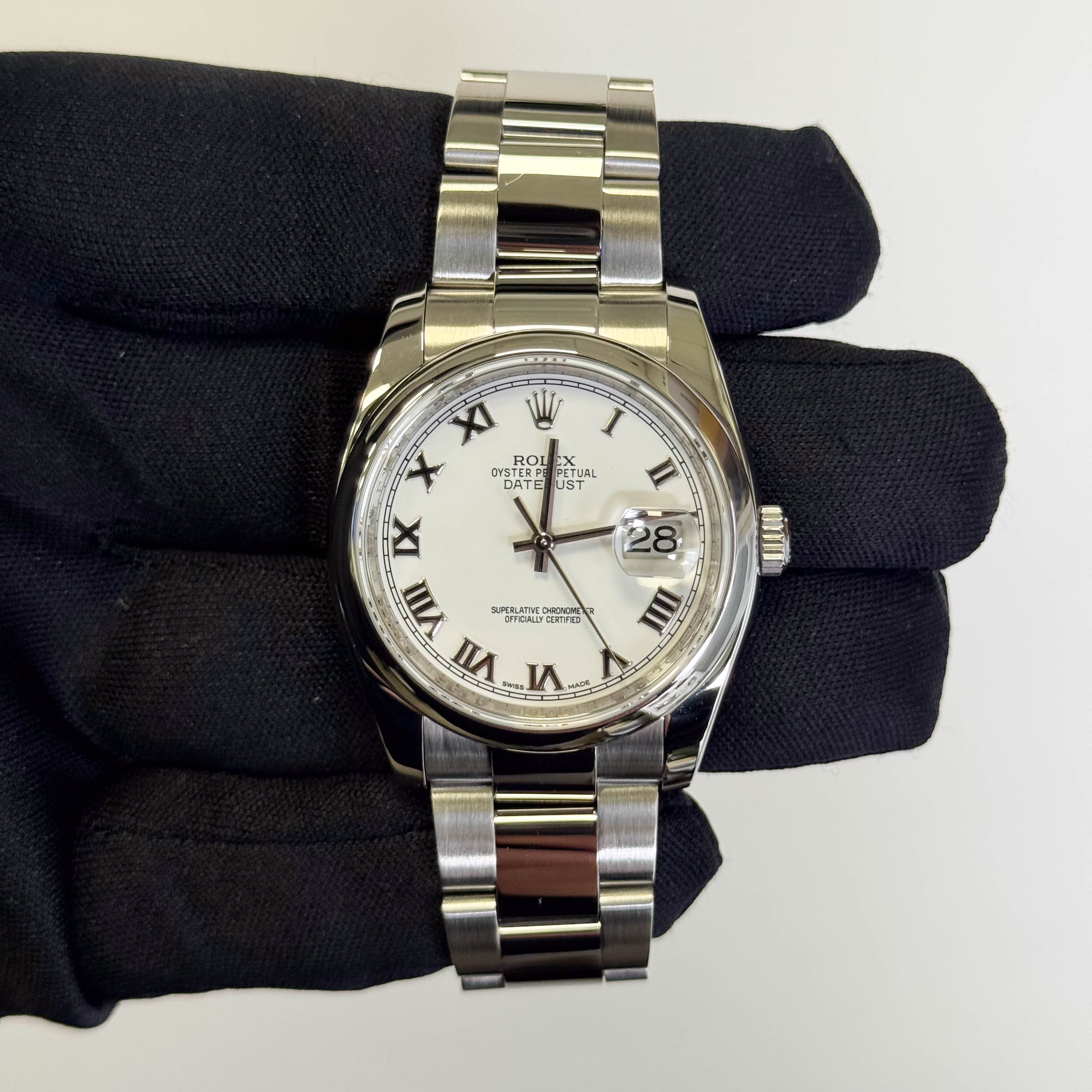 Rolex Datejust 36mm White Dial Watch Ref# 116200