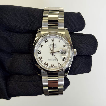 Rolex Datejust 36mm White Dial Watch Ref# 116200
