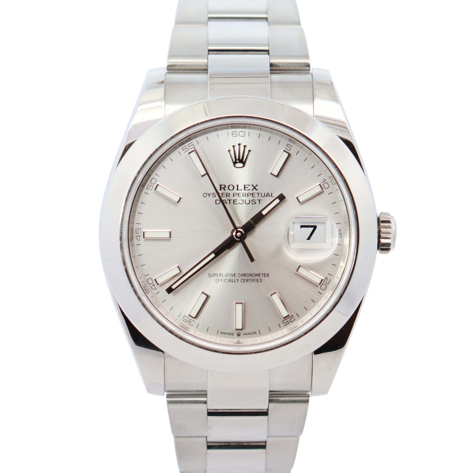Rolex Datejust 41mm Silver Dial Watch Ref# 126300 - Happy Jewelers Fine Jewelry Lifetime Warranty