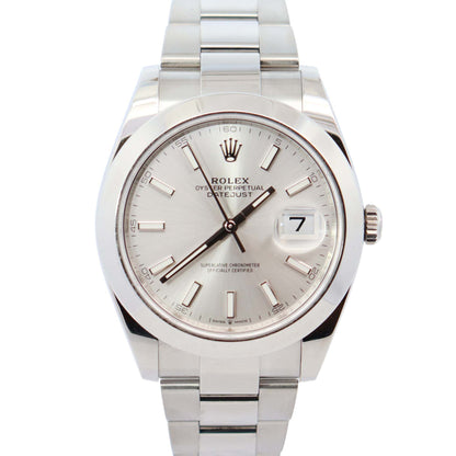 Rolex Datejust 41mm Silver Dial Watch Ref# 126300 - Happy Jewelers Fine Jewelry Lifetime Warranty