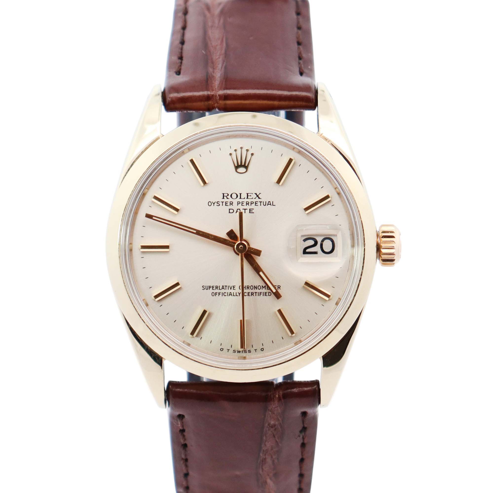 Rolex Datejust 34mm Silver Dial Watch Ref# 1550 - Happy Jewelers Fine Jewelry Lifetime Warranty