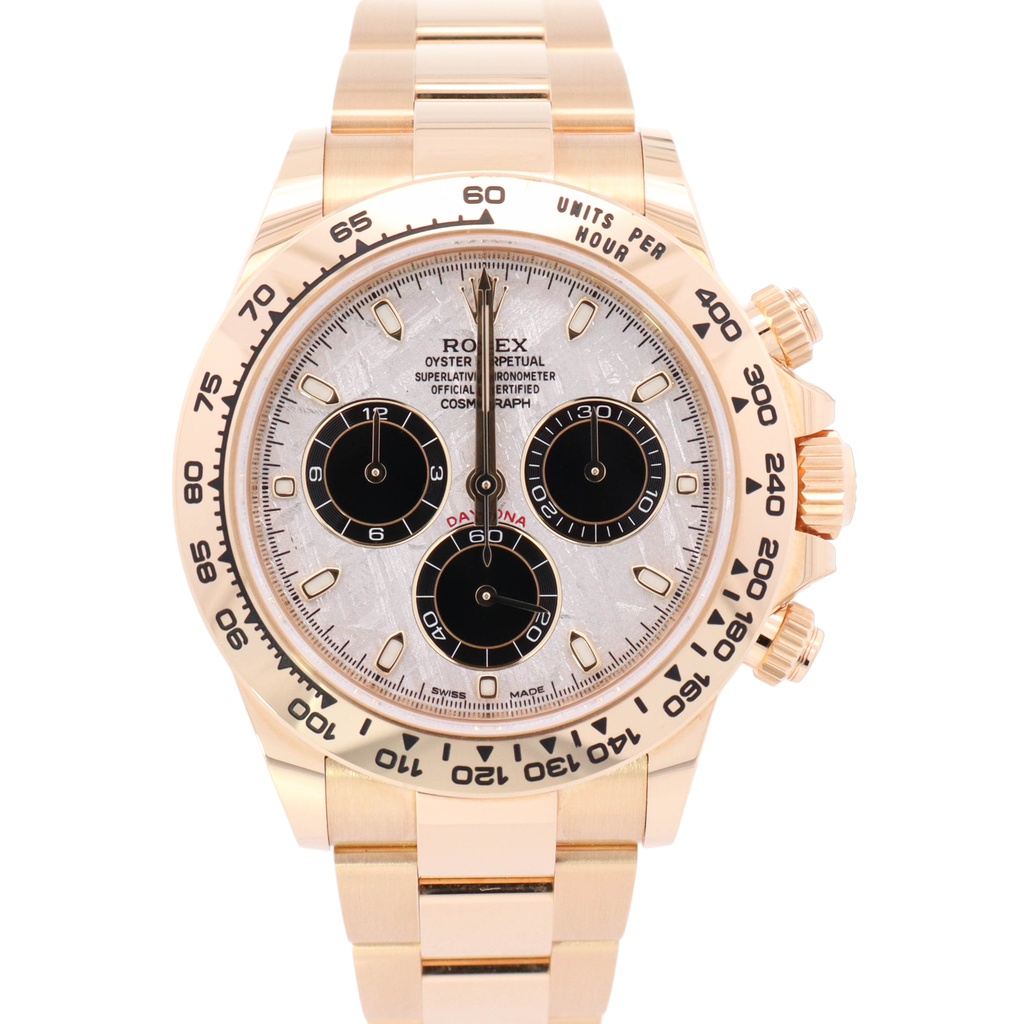 Rolex Daytona 40mm Yellow Gold Meteorite Chronograph Dial Watch