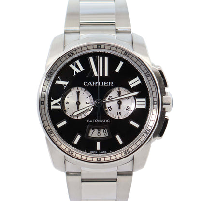 Cartier Calibre 42mm Black Dial Watch Ref# W7100061 - Happy Jewelers Fine Jewelry Lifetime Warranty