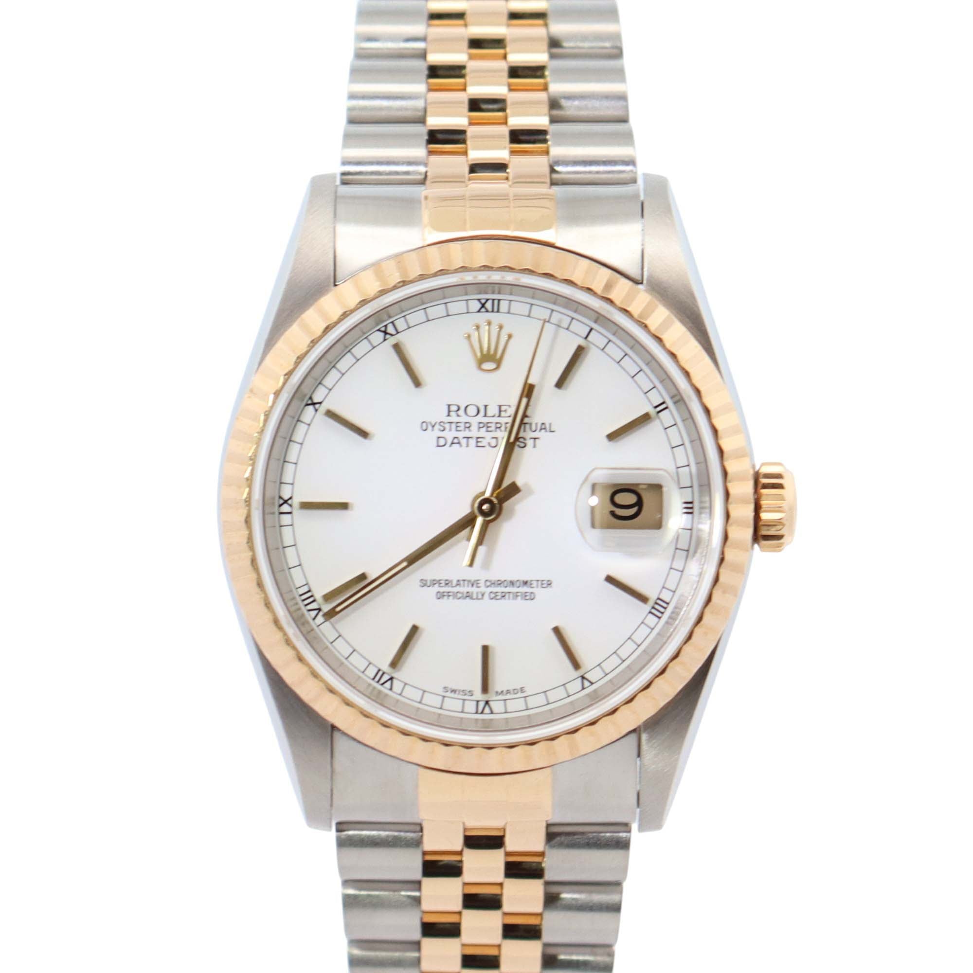 Rolex Datejust 36mm White Dial Watch Ref# 16233 - Happy Jewelers Fine Jewelry Lifetime Warranty