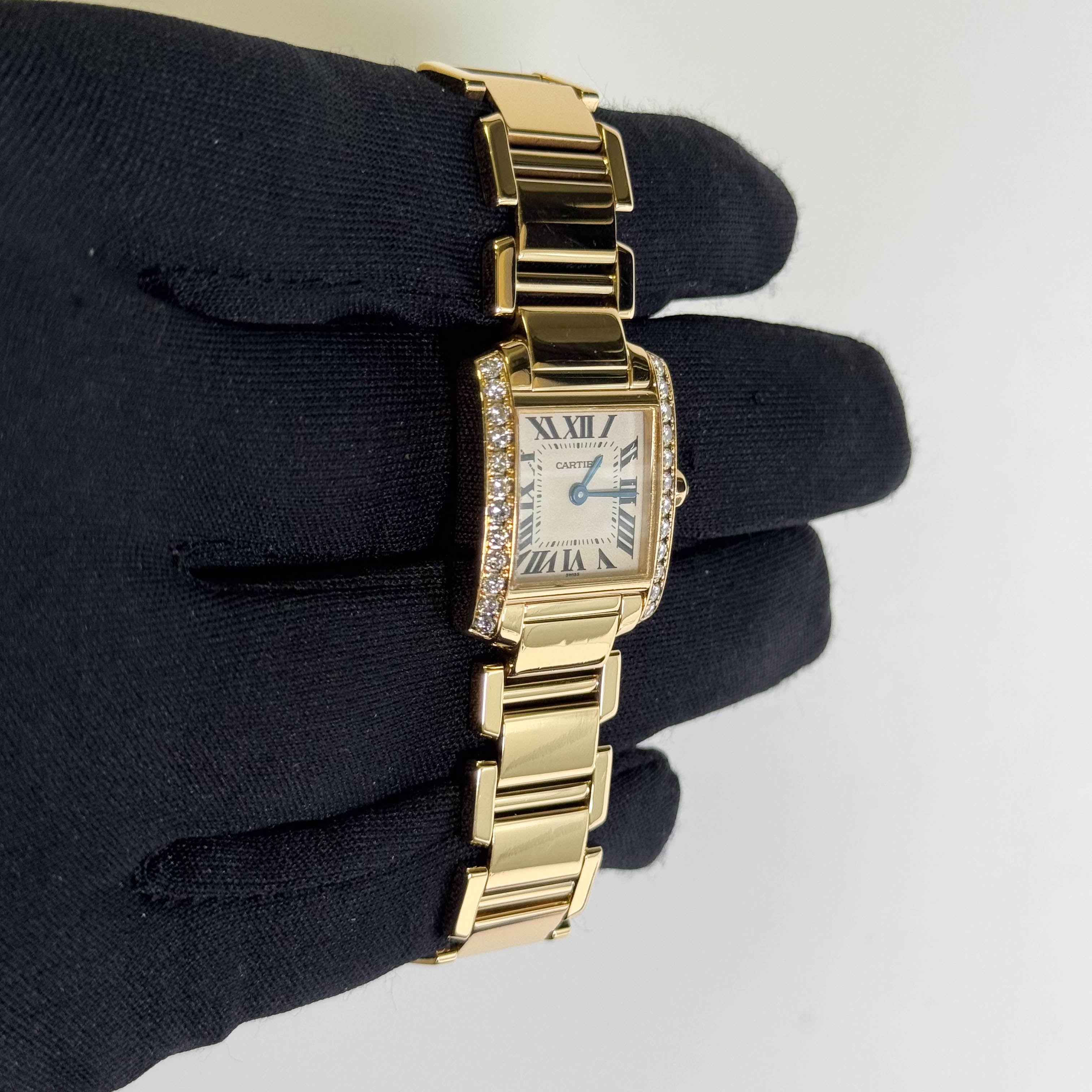 Cartier Francaise 21mm White Dial Watch Ref# WE1001R8