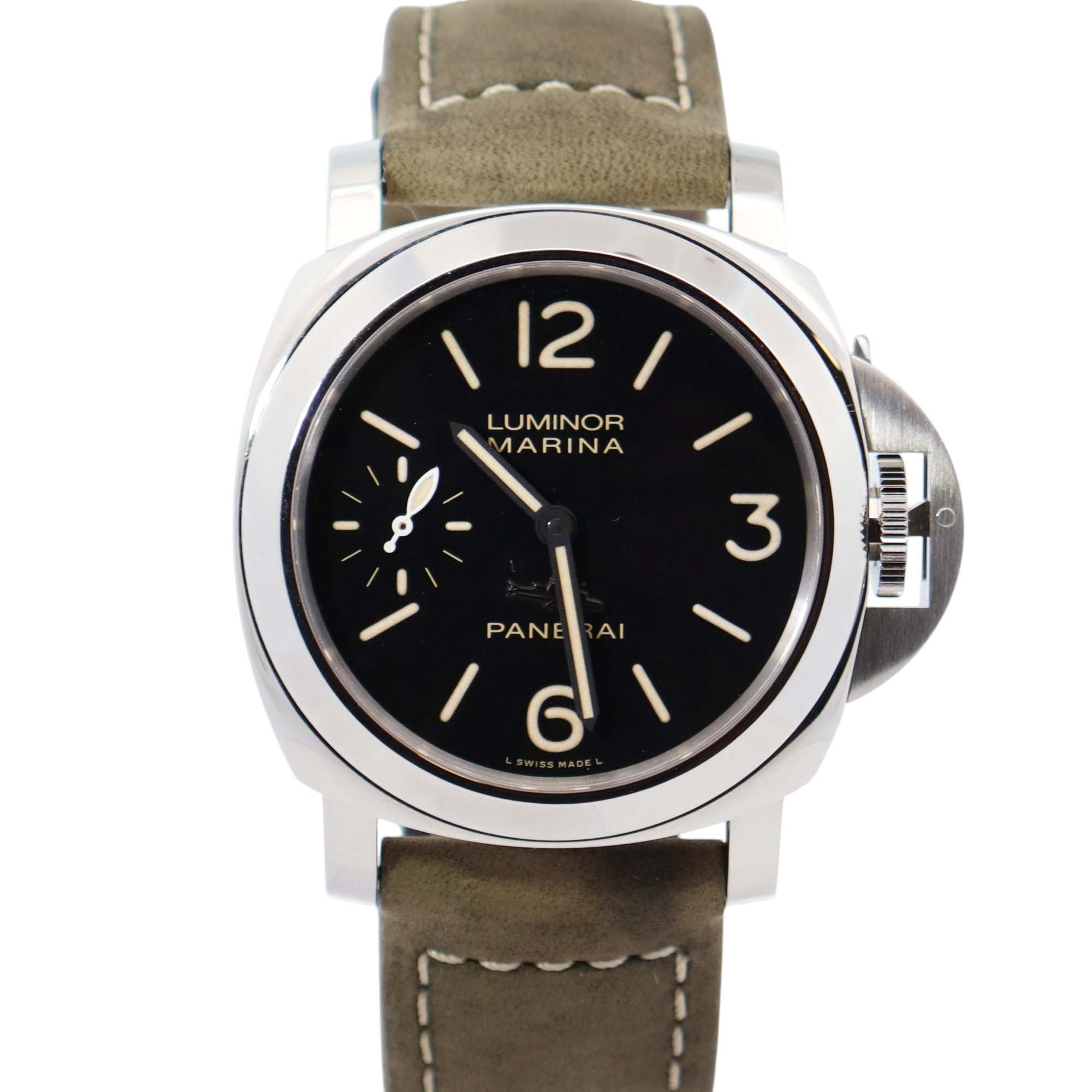 Panerai Luminor 44mm Black Dial Watch Ref# PAM00456 - Happy Jewelers Fine Jewelry Lifetime Warranty