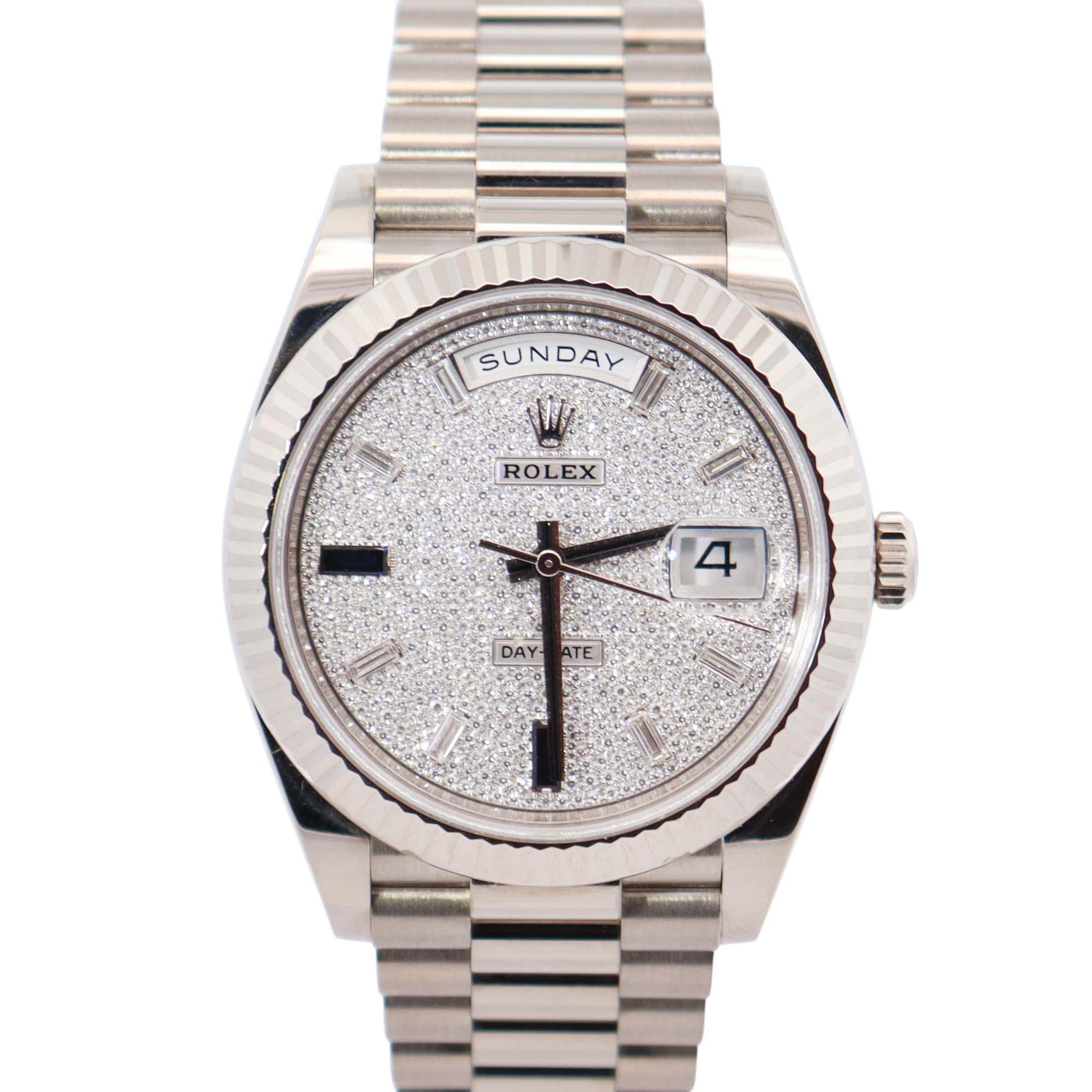Rolex Day-Date 40mm Pave Dial Watch Ref# 228239 - Happy Jewelers Fine Jewelry Lifetime Warranty
