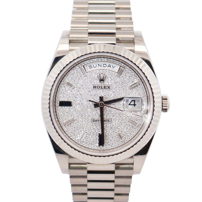 Rolex Day-Date 40mm Pave Dial Watch Ref# 228239 - Happy Jewelers Fine Jewelry Lifetime Warranty