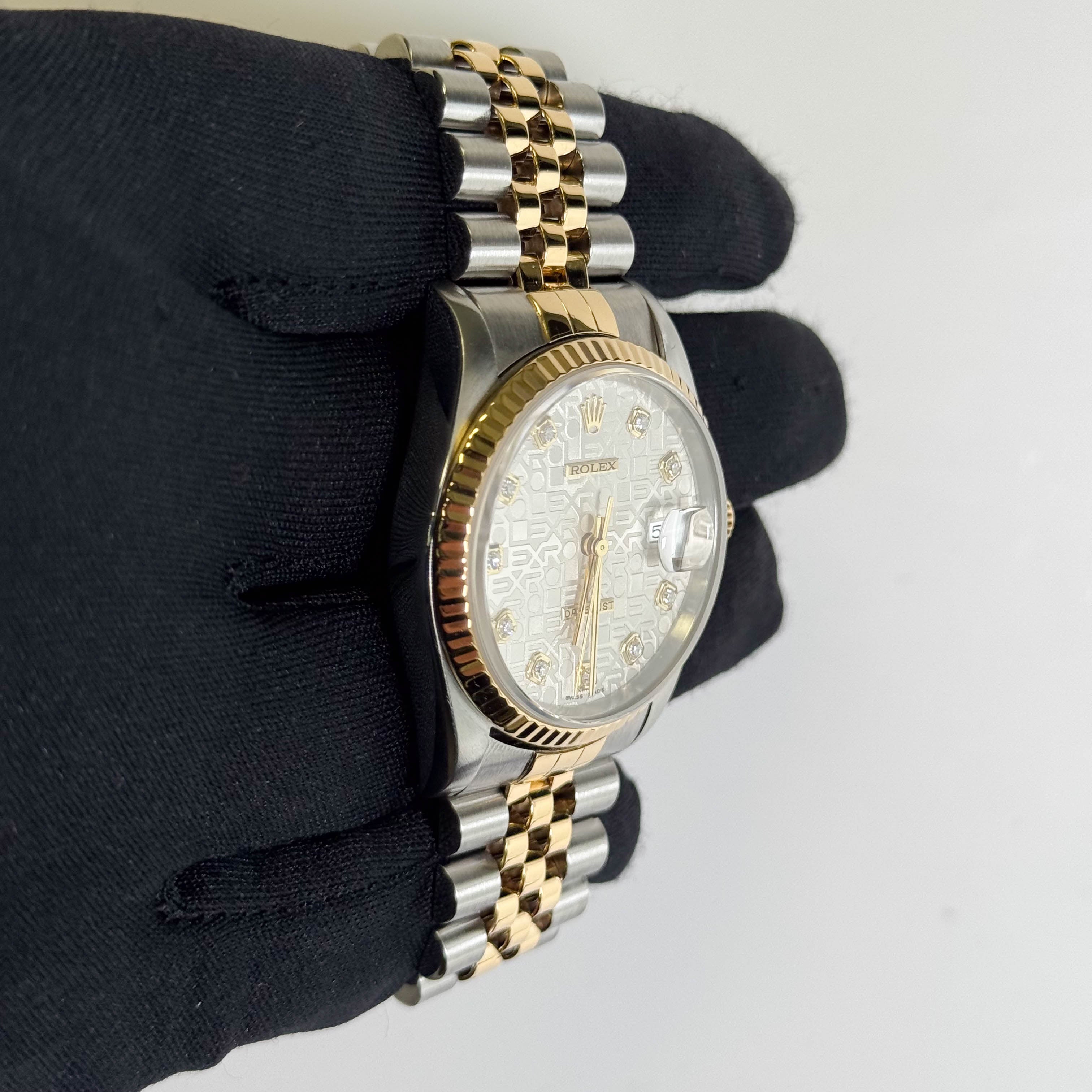 Rolex Datejust 36mm White Dial Watch Ref# 16233