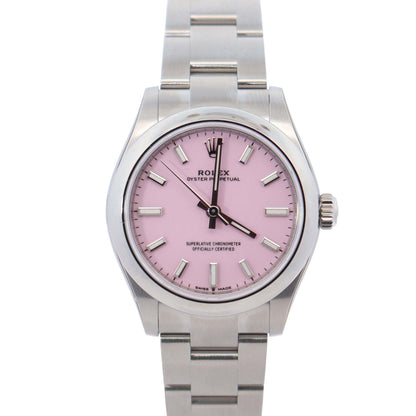 Rolex Oyster Perpetual 31mm Pink Dial Watch Ref# 277200 - Happy Jewelers Fine Jewelry Lifetime Warranty