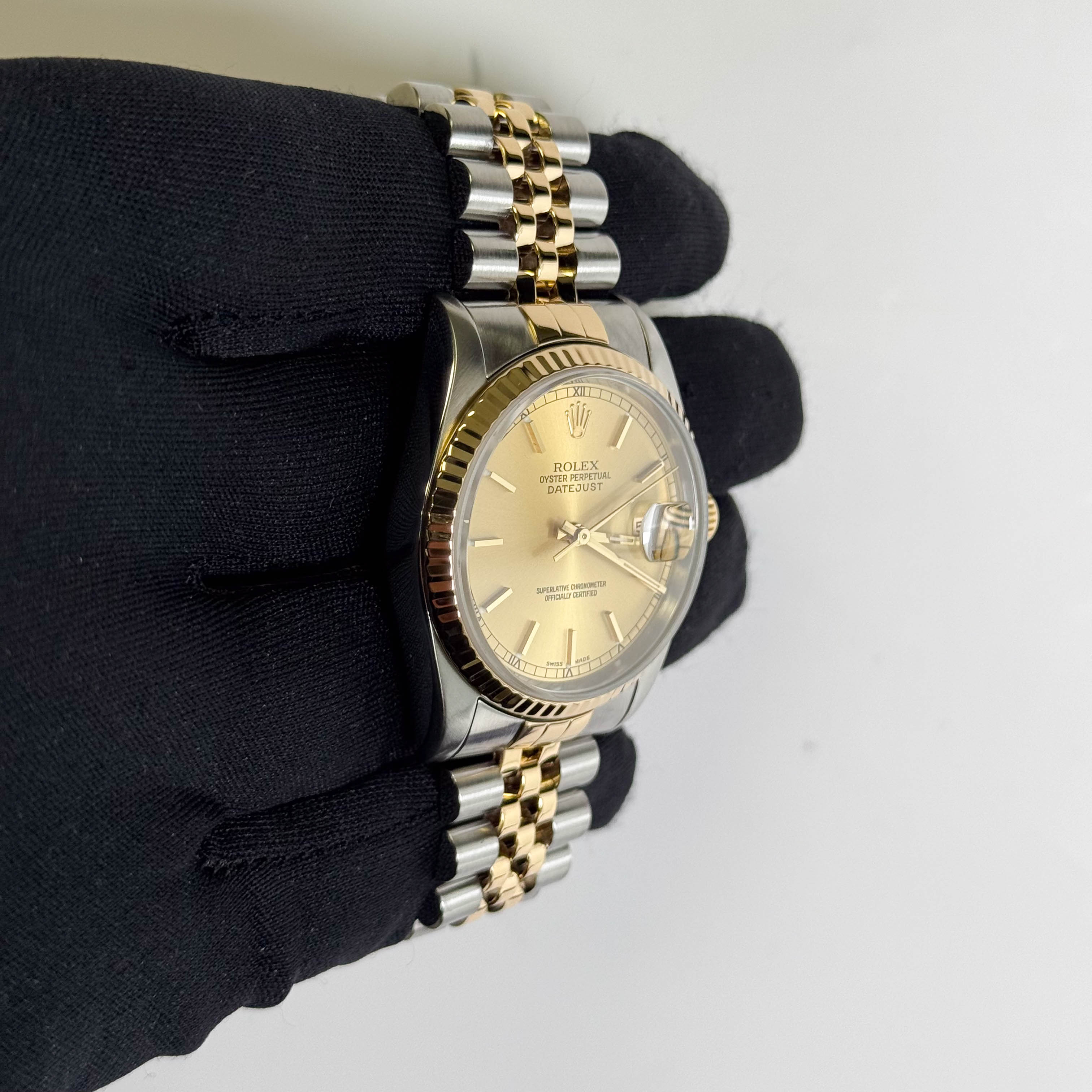 Rolex Datejust 36mm Champagne Dial Watch Ref# 16233